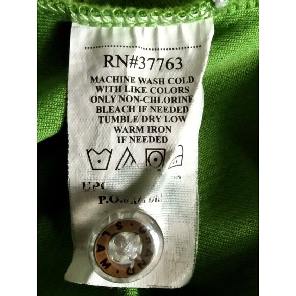 Grand Slam Size XXL Polo Shirt Mens Short Green Sleeve White Piping - Picture 7 of 8